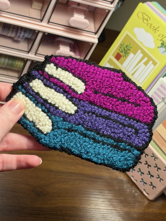 Bookish Punch Needle Coasters/Mug Rugs